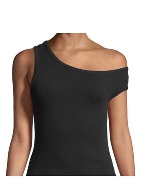 Frame Black Off-One-Shoulder Top